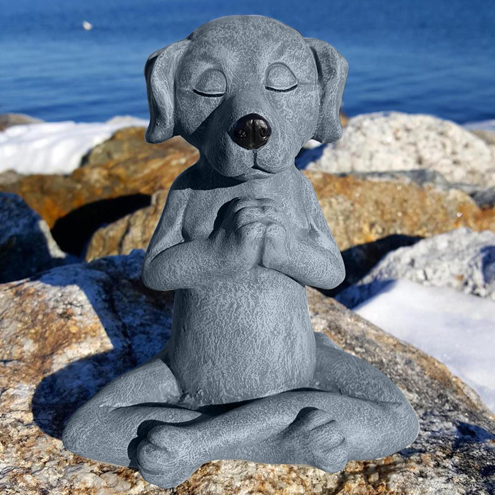 

Собака Будда, статуя собаки для медитации-йога, украшение для сада собаки, украшение для дома