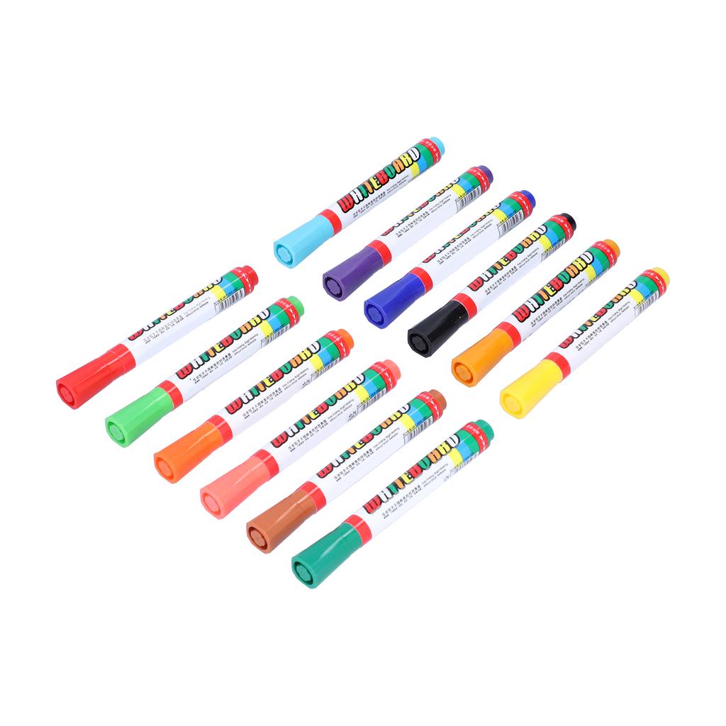 Whiteboard Pen Colorful Painting Pens Erasable Marker Children Drawing Graffiti Tool Set12‑Color