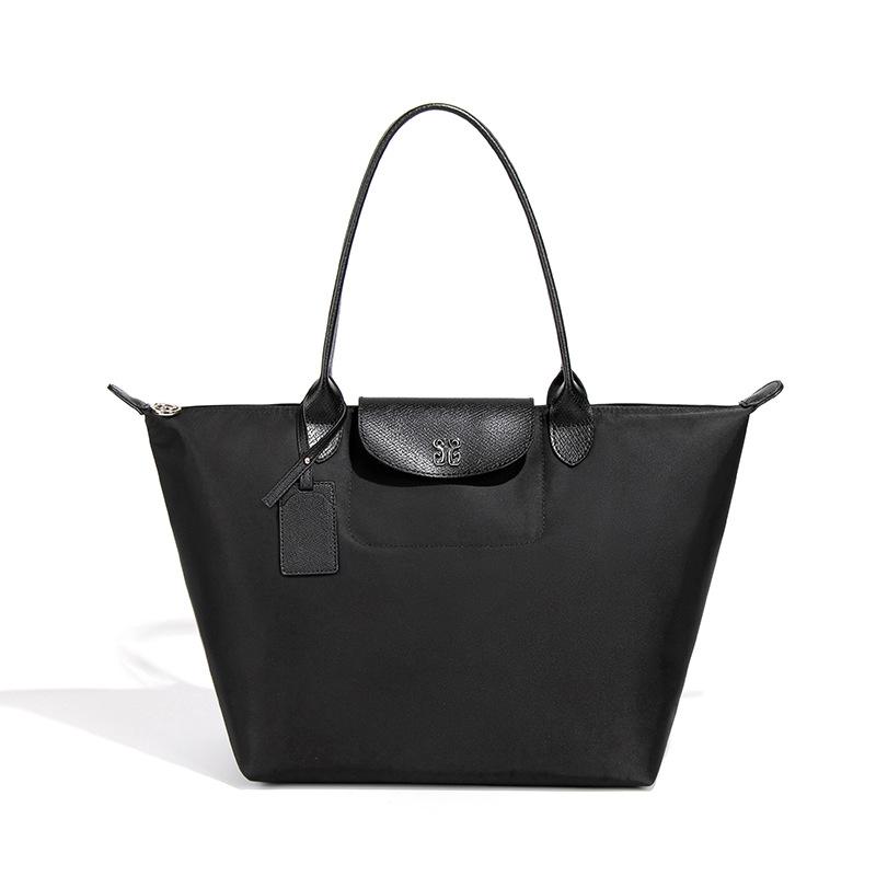 Simple portable tote women's bag waterproof nylon shoulder armpit bag commuting large capacity Longxiang dumpling bag