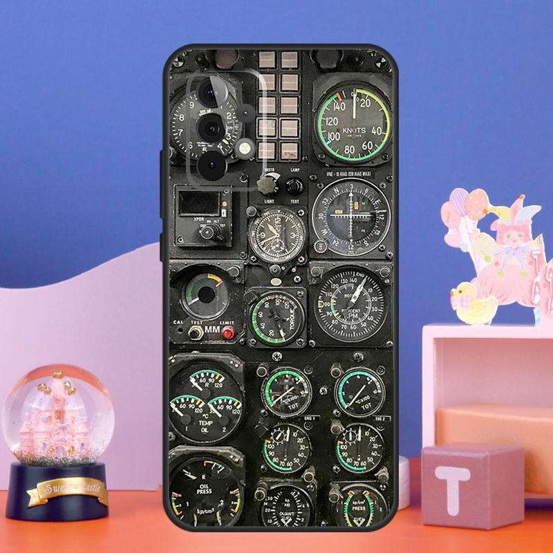 Aviation Airplane Instrument Case For Samsung Galaxy A56 A36 A26 A16 A06 A13 A33 A53 A15 A35 A55 A34 A54 A52 A12 A32 A17