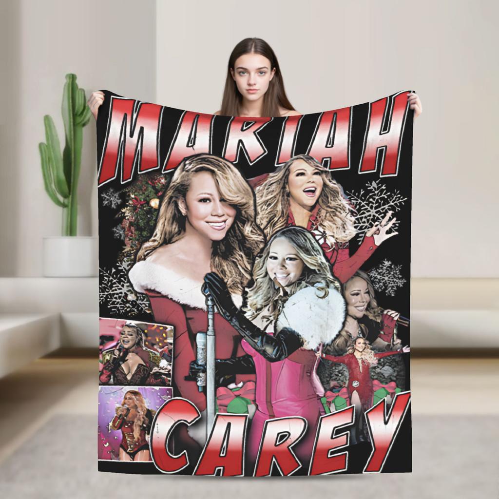 Mariah Carey All I Want For Christmas Is You Plüschdecken Studenten Flanell Bettwäsche Decken Outdoor Warm Weich Tagesdecke Geschenk