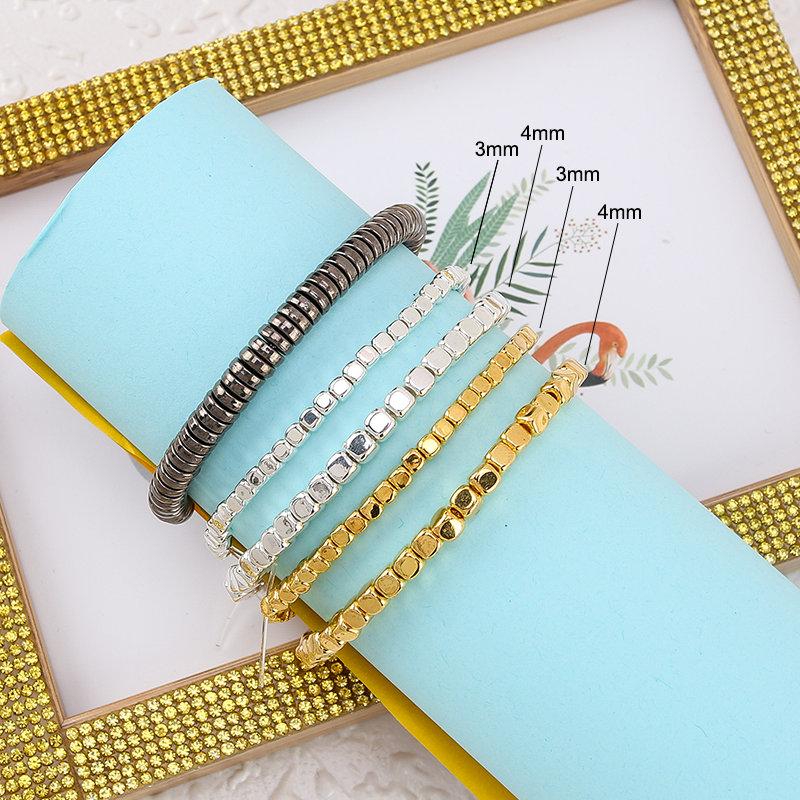 200 Pieces Flat Round Disc Spacer Beads CCB Cube Loose Spacer Beads For Bracelet Necklace Making Jewely Craft DIY 7Colors