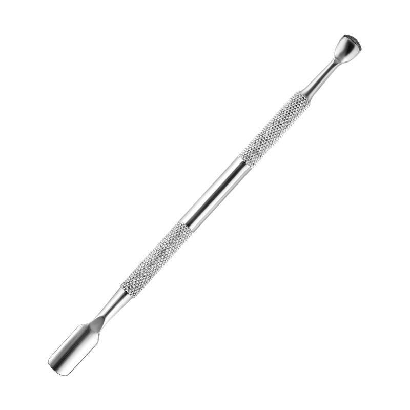 

Dual-Use Russian Nail Tool: Double-Ended Steel Pusher & Dotting Pen for Dead Skin Removal and Manicure, with Pre-Set Sanding Sheet. Other