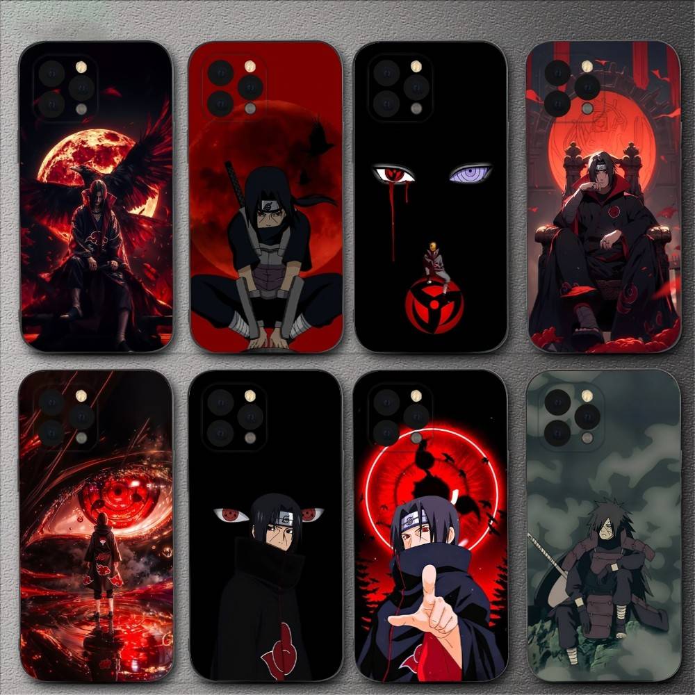 Uchihas M-Madara I-Itachi Phone Case For iPhone 16,15,14,13,12,11,XS,XR,X,8,7,Pro,Max,Plus,mini Silicone Black Cover