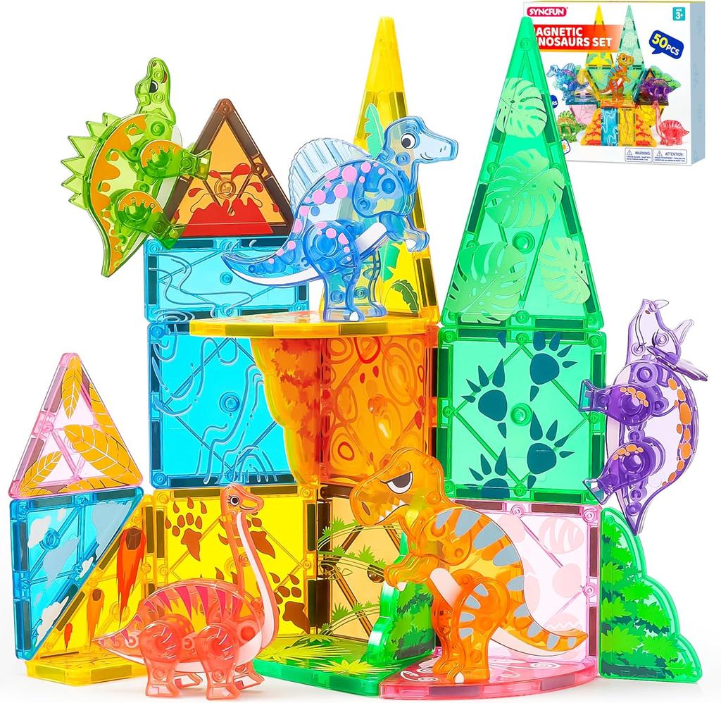 JOYFY 110/66/50 יחידות אריחי בניין מגנטיים 3D עם סט אבני בניין לכלי רכב לילדים מתנת יום הולדת חג המולד