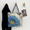Spring Summer New Women's Handbag Fashion Trendy Ethnic Style Canvas Bag Large Capacity Shoulder Bag Print Design