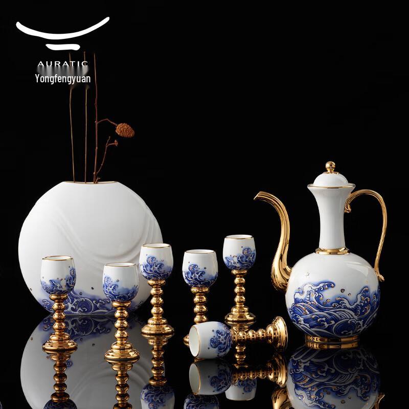 Юнфэнъюань Мистер. Фарфоровый 10-предметный домашний винный набор  Морская жемчужина