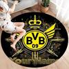 Borussia Custom Name Round Area Rug,Carpet Rug for Living Room Bedroom Sofa Playroom Decor,Non-slip Floor Mat