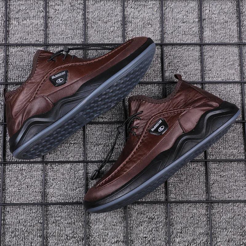 Chaussures Business Décontractées pour Hommes Chaussures de Sport à Semelle Souple Chaussures Antidérapantes et Résistantes à l'Usure Chaussures Confortables et Respirantes pour Hommes