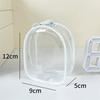 12cm PVC Transparent Storage Bag with Keychain Multicolor Cartoon Doll Display Box Dustproof Case Earphones Gift Organizer Bags