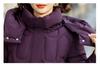 2025 New Hooded Cotton Jacket for Middle-Aged Women: Autumn-Winter Mid-Length Down Coat