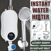5500W Water Heater Electric Tankless Instant Hot Water Heater Kitchen Under Sink Tap Bathroom Shower Mini Water Heater White
