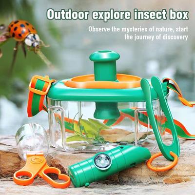 Kids Adventure Toy Sets Kit Bug Catcher Outdoor Nature Exploration Toy Sets Binoculars Dragonfly Butterfly Catching Net Camping Game