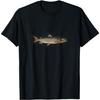 Atlantic Salmon Vintage Illustration Da Vinci Style Fishing T-Shirt