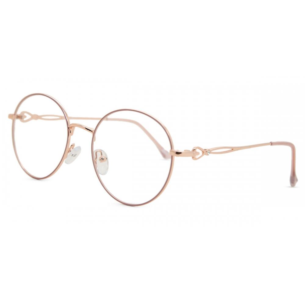 Full Rim Round Pink Gold Smartbuy Collection Grosmorne L120d Fashion Unisex Eyeglasses