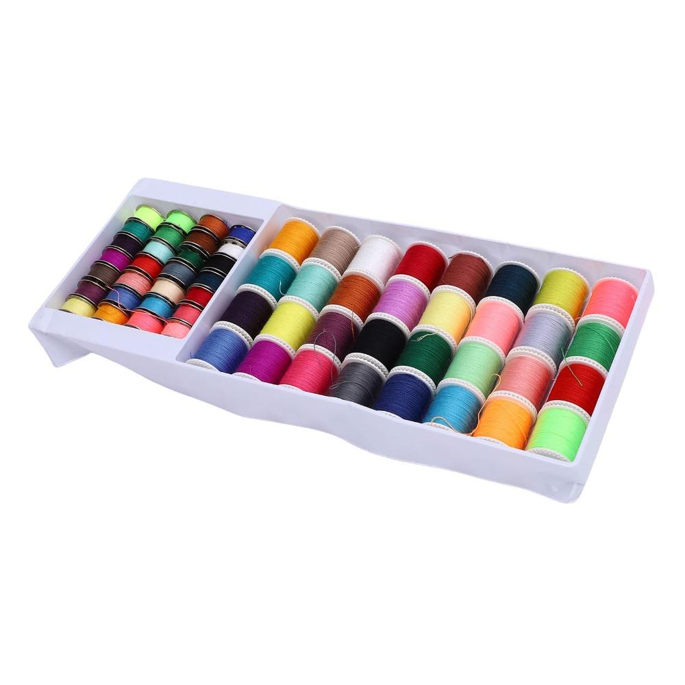 60pcs Polyester Thread Sewing Thread Kit Multi Color Mini Bobbins For Hand & Machine Sewing
