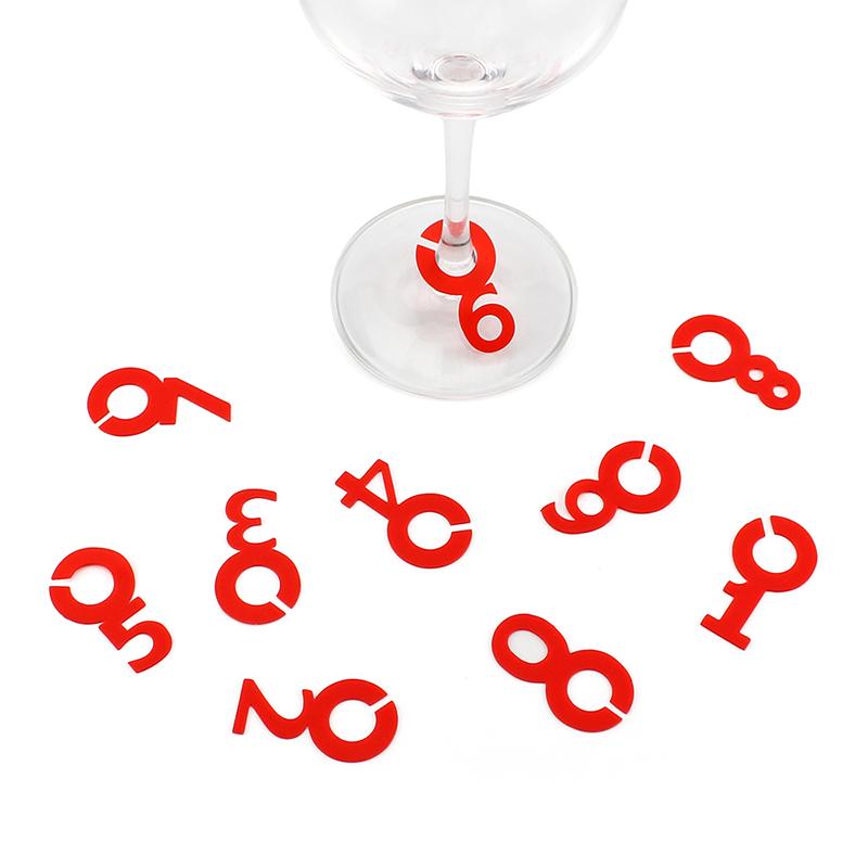 6/12pcs Wine Glass Marker Wine Charms Glasses Identifier Marker Cups Glasses Markers Silicone Glass Tongue Shape Glasses Tags