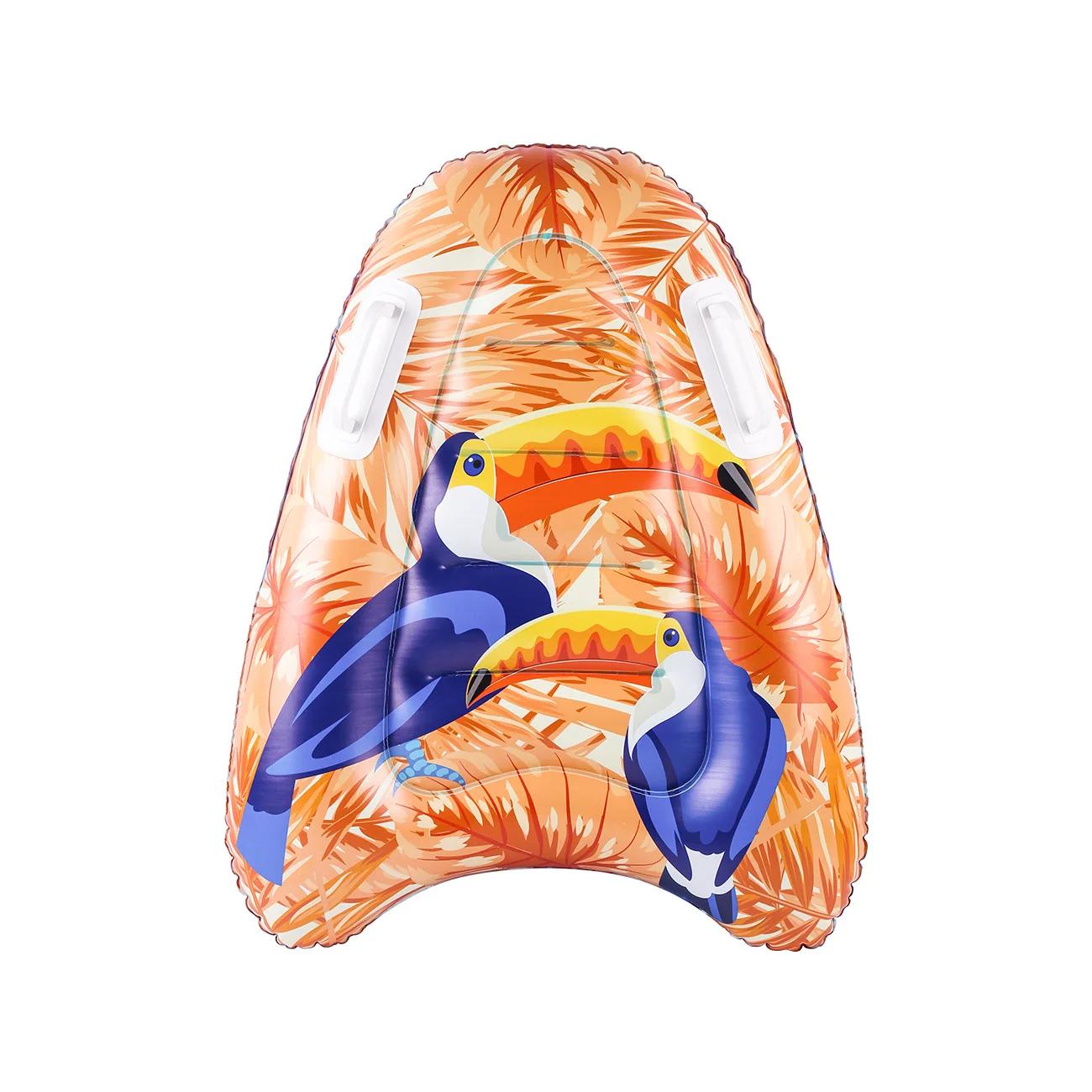 

Children Inflatable Toy PVC Triangle Surfboard Water Floating Board Summer Pool Beach Swimming Water Toy Outdoor Inflatable Raft оранжевый