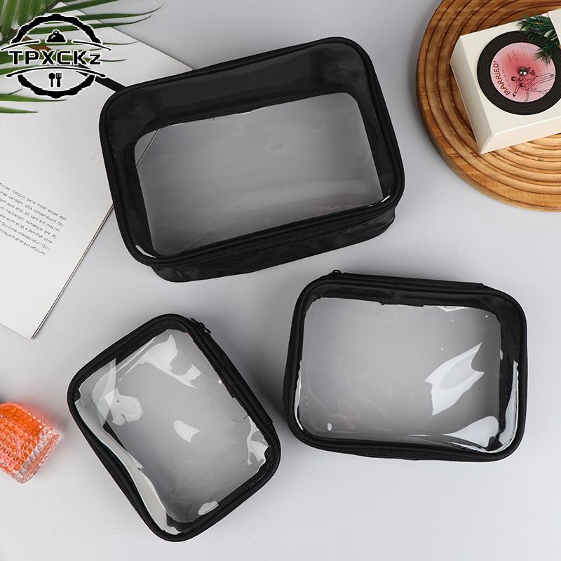 Women Clear PVC Makeup Bag Waterproof Toiletry Bag Carry On Makeup Bag Zipper Cosmetic Bag Travel Toiletry Organizer Pouch