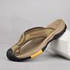 Fashion 2024 High Quality Men's Summer New Leather Slippers Casual Soft Leather Soft Sole Anti Slip Men's Genuine leather Sandals