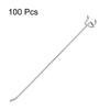 uxcell 100pcs Stainless Steel Pegboard Tool Holder for Silver 12-inch Hooks, Wall-Mounted Workbench, Garage, Kitchen, Shop,