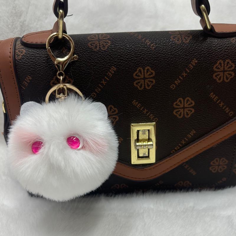 

Милый плюшевый брелок-подвеска для рюкзака в виде кошки с румянцем