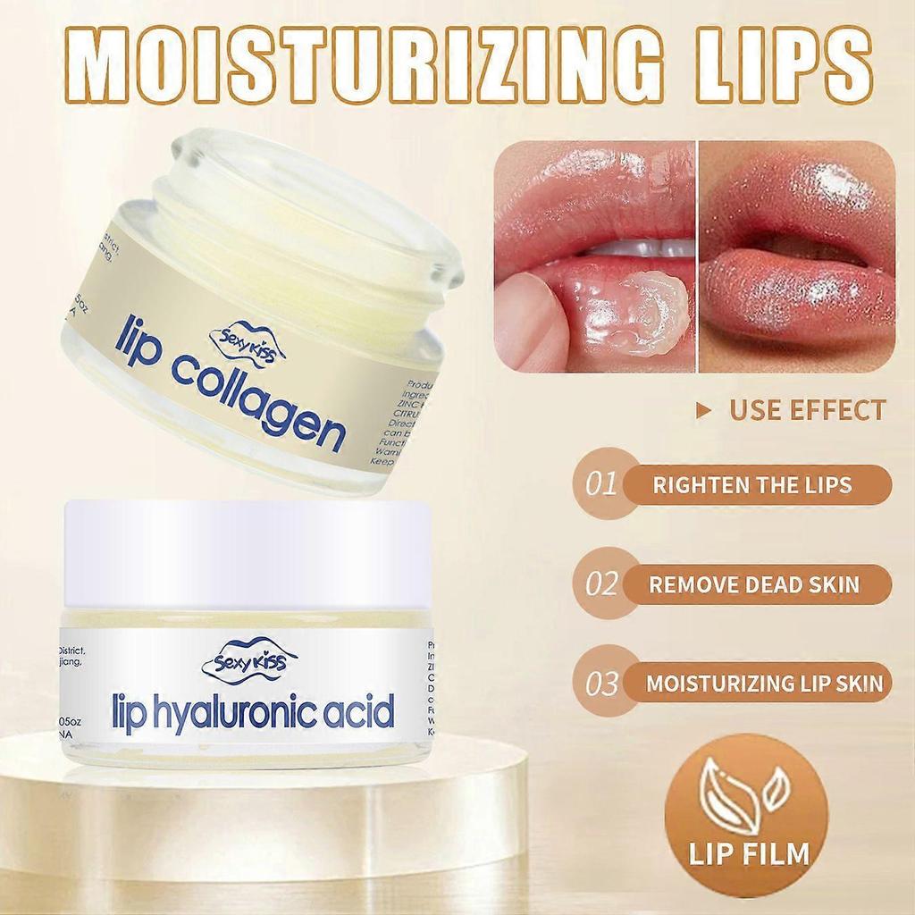Hyaluronsäure Lippen-Schlafmaske, Hyaluronsäure Lippenmaske über Nacht, Lippen-Aufpolsterer, Lippenbalsam zur Reparatur von Lippenfalten und zum Aufpolstern, Natürliche Feuchtigkeitsversorgung für