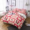 Red Sexy Red Lips Duvet Cover And Pillowcase Set kiss Love Letter Twin Size Quilt Cover For Women Girl Teen Bedspread Cover