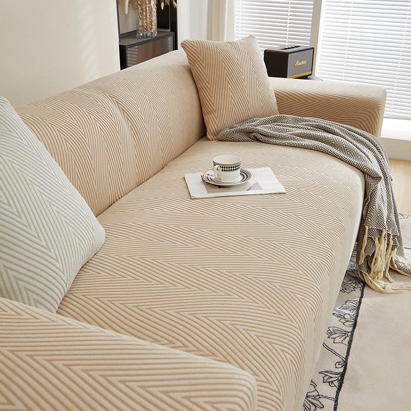 Jacquard Sofa Überwurf Stretch Sessel Couchbezug Großes Sofa L-Form Ecksofa Möbel Schutz für Kinder Haustiere Waschbar 1 Stück