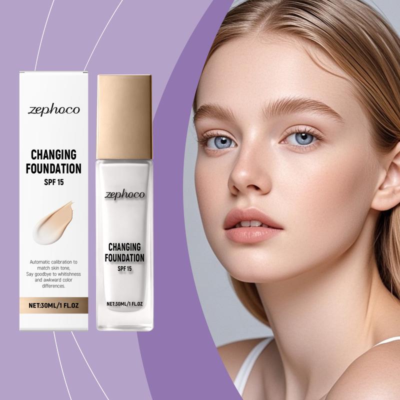 Changing Foundation Spf-15 30Ml Lightweight Liquid Makeup For Fair To Medium Skin, Hydrating Natural Coverage With Hyaluronic