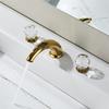 Gold Bathroom Faucet Modern basin faucet Brass widespread faucet Tap luxury Basin Mixer Hot And Cold shower room sink Faucet
