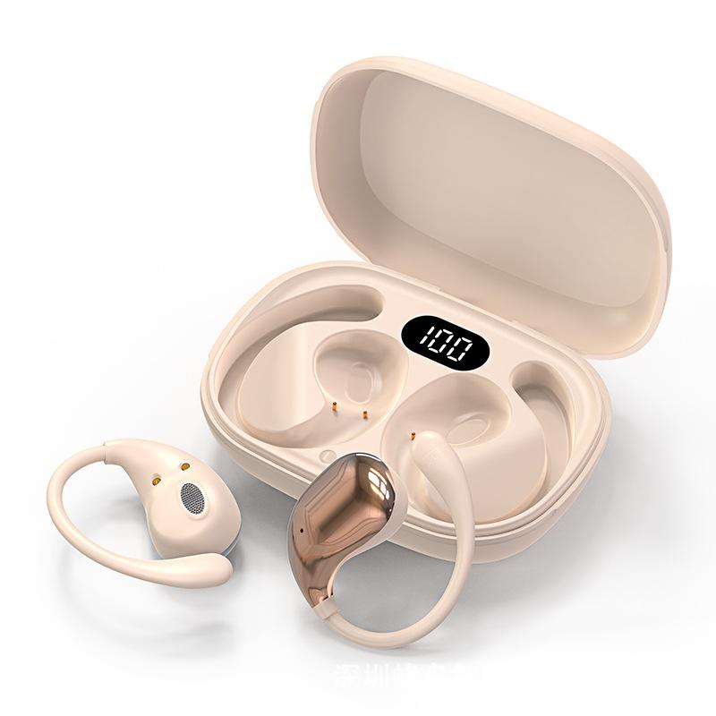 

Новые беспроводные наушники Bluetooth с подвесным ушным вкладышем OWS, сверхдолгоиграющие наушники с открытым креплением и шумоподавлением бежевый