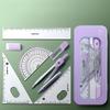 7-teilige Zirkel- und Lineal-Sets Dreiecklineal Winkelmesser Gummi Schüler Prüfungs-Spezifisches Lineal Box-Set Lineal-Set Werkzeug Schule Beginnt