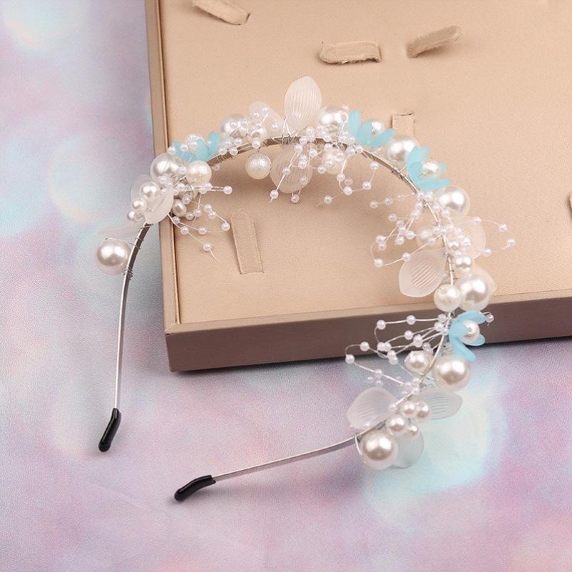 

«Корейский стиль Фея Цветочная Корона Ободок для Девочек - Свадебный Аксессуар Принцесса Лес» синий