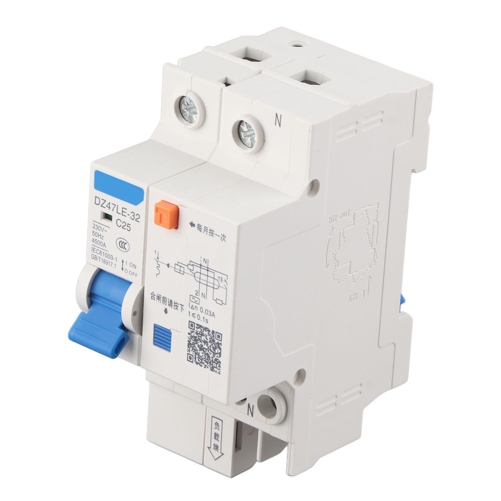 

DZ47LE 32 1P+N C25 Leakage Protection Current Circuit Breaker 230V 25A