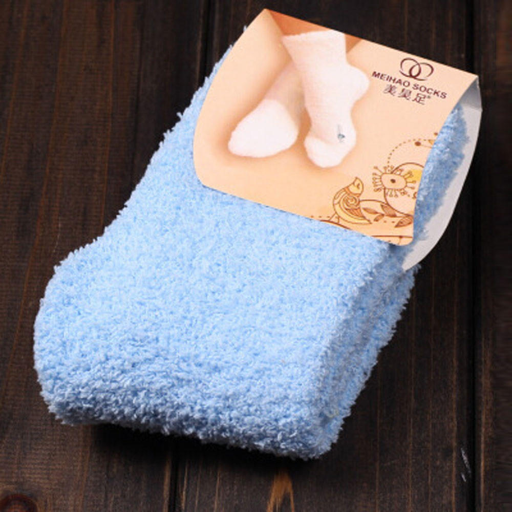 Home Women Girls Soft Bed Floor Socks Warm Winter  Color