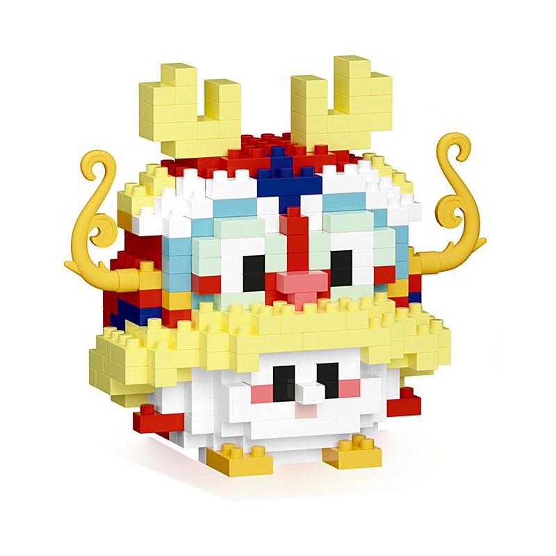 

Новые микрочастицы Досуг Детские развивающие строительные блоки Игрушка Серия «Пробуждение льва» Интересные модельные украшения No box