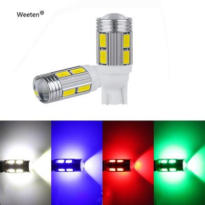 2Pcs/1pc T10 W5W 158 194 192 Xenon Backup Light Bulbs LED CANBUS 10SMD 5630 5730 Interior Light