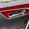 Real Soft Carbon Fiber For Toyota RAV4 XA50      2024 2025 LHD RHD Car Inner Door Handle Trim Panel Sticker