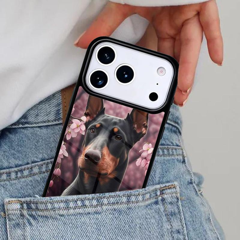 Dachshund Doberman Dog Soft Phone Case for iPhone 16e 15 14 13 12 17 Pro Max Plus Air 17pro Cover Coque