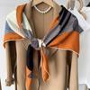130*130cm 30% Silk +70% Wool Scarf Retro Vintage Luxurious Soft Shawl Large Warm Winter Wrap for Women