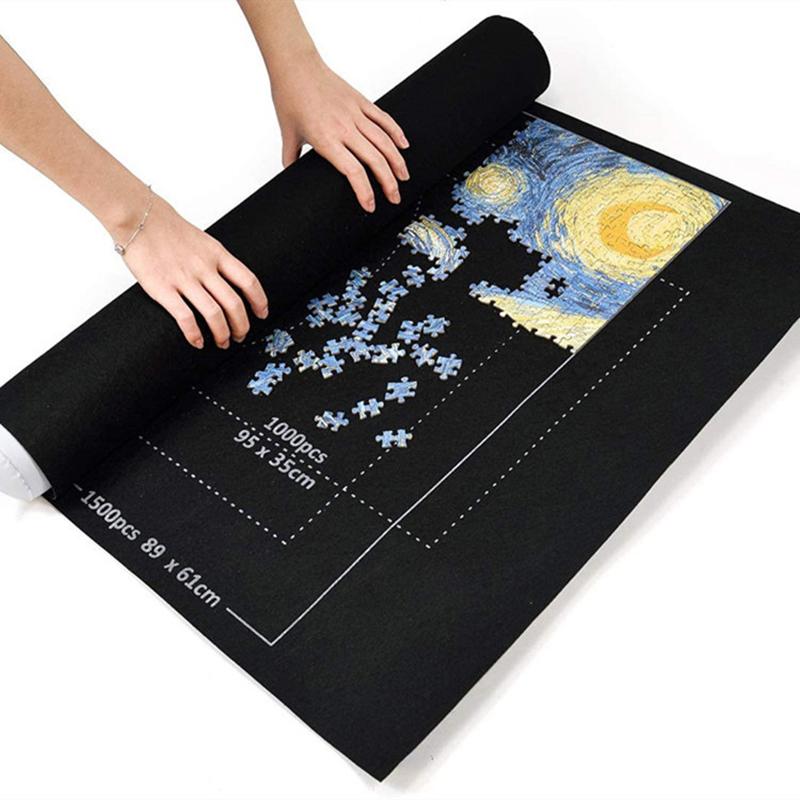 Jigsaw Puzzle Mat Roll Up Puzzles Board for up to 3000, 2000, 1500 Pieces Large Portable Table DIY Handmade Item Storage TMZ