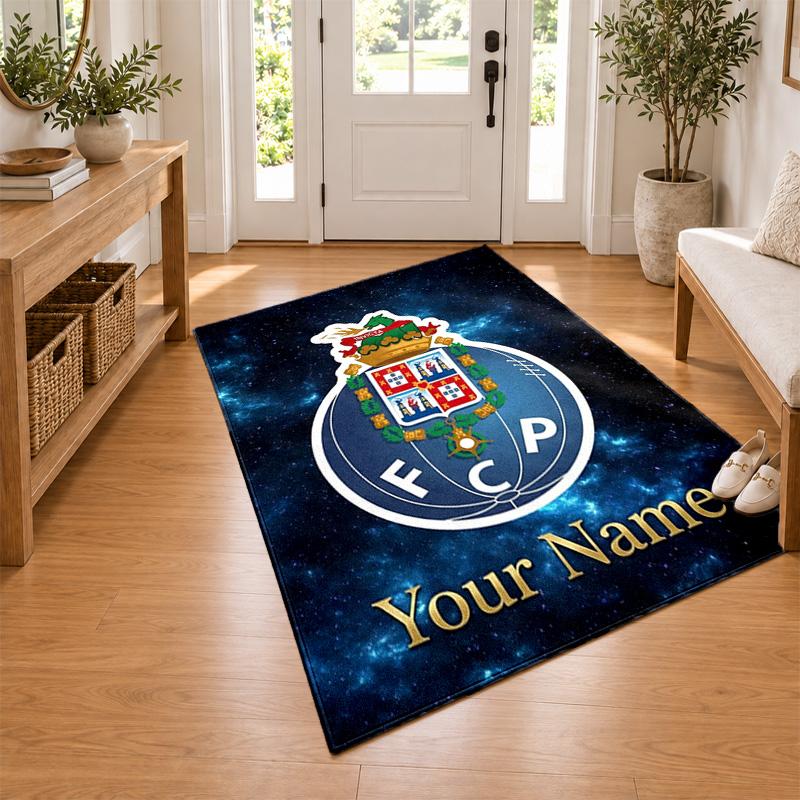 FC Porto Custom Name Personalized Rug Non‑Slip Doormat Floor Carpet Housewarming Birthday Gift for Family Friends