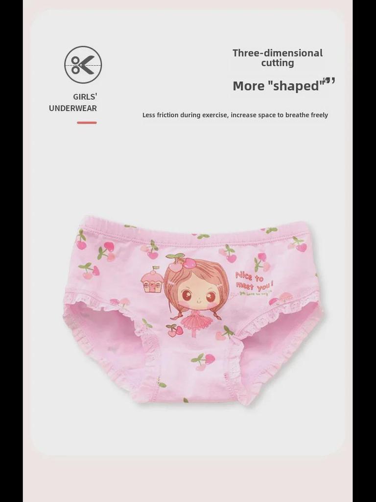 Girls' Fine Cotton Underwear, Sizes 2-12, Assorted Briefs and Shorts