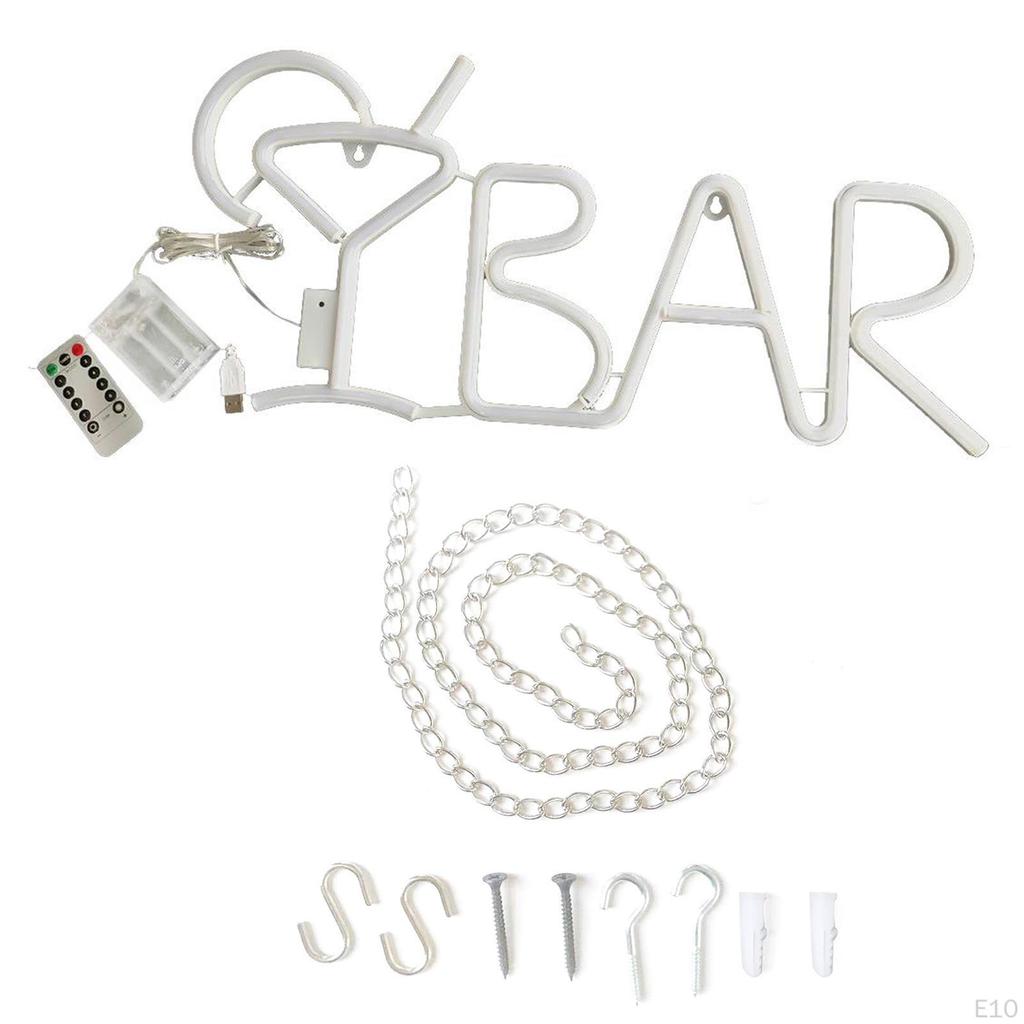 Bar for Business Cocktail LED USB/Battery Powered Wall decor art Pub, , Party, Home,