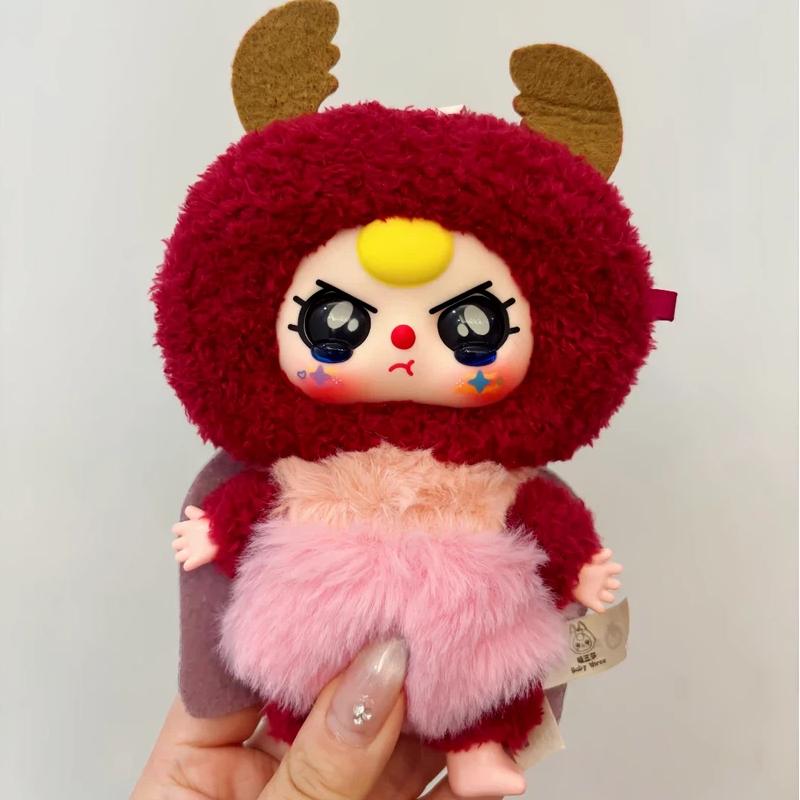 Baby Three Elf Series Plush Blind Box Toy Cute Animal Plush Doll Bag Charm Pendant Keychain Office Accompany Girl Mystery Gifts
