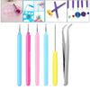 Quilling Needles Slotted Pen Tool Paper Kits Quilling Paper DIY Set for Card Making Beginners Handmade Glue Art