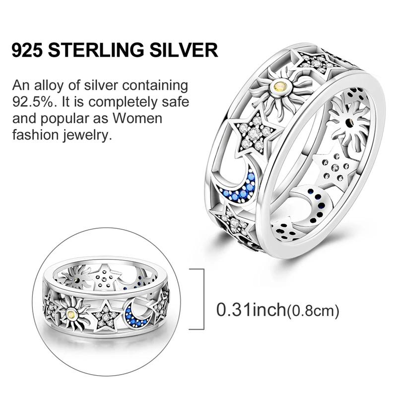 Rings Original 925 Silver Rings Simple Zircon Heart Ring for Wedding Valentine's Day Women Ring Jewelry Gift
