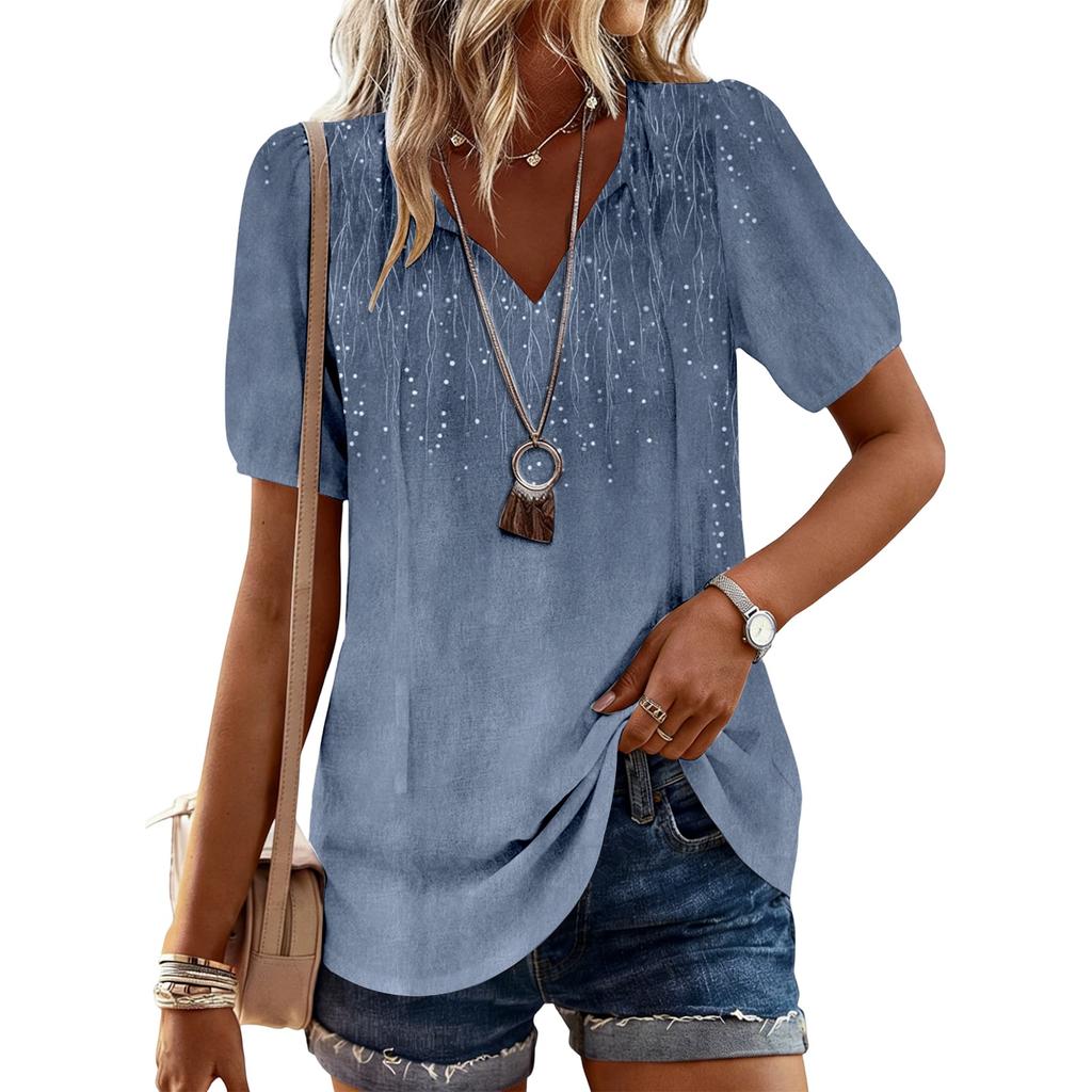 Women's Fashionable Casual Vintage Printed Top