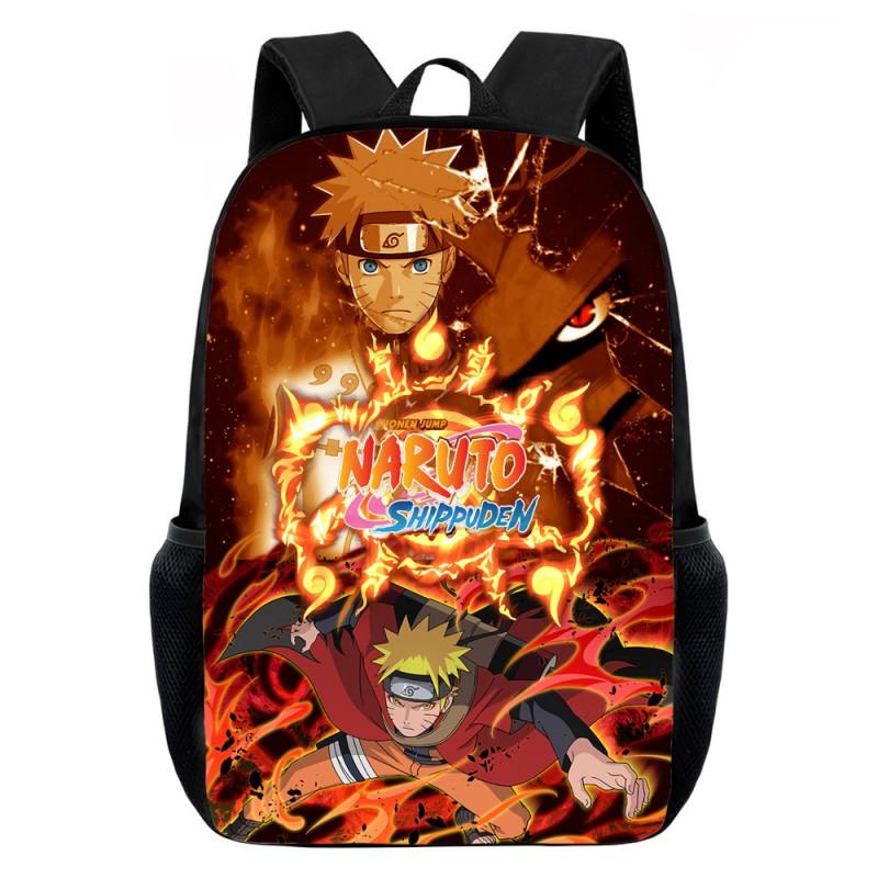 Naruto Anime Printed Kids School Backpack Elementary Students Lightweight Ergonomic Dual-Shoulder Bag Unisex